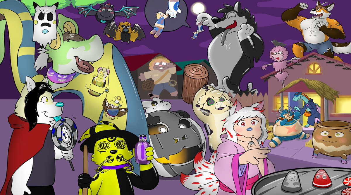 Happy Early Halloween, I don't know if I posted this so, yep posted it for ya guys. It's a project with <a href="/TheSquishGang/">The Squish Gang!</a> Feats a bunch of people visiting Cassi. Twitter cant tag so... you guys find yourself.