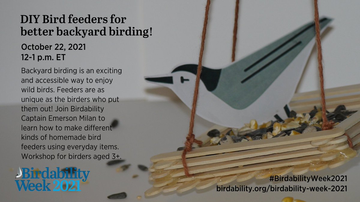 birdability's tweet photo. Don't forget: this is today for #BirdabilityWeek2021! There's still time to register and download the instructions via https://t.co/NjtxsgodJN https://t.co/lt3KrjD8dY