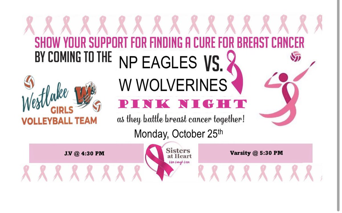 Come and show your support for our breast cancer awareness game on Monday and wear pink! 💕