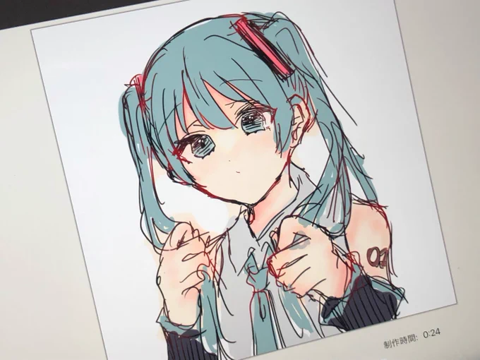 お姉ちゃんにタブレット借りたので落描きした 