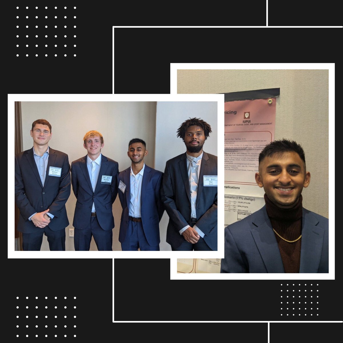 IUIndy_SII's tweet photo. This week, students joined Dr. Pierce at the SMA conference in Las Vegas presenting research and showcasing their work as part of the institute and @iupuishhs sports management program. Way to represent! #WeAreSHHS #Indy4Sports https://t.co/IPJEs3RPqW