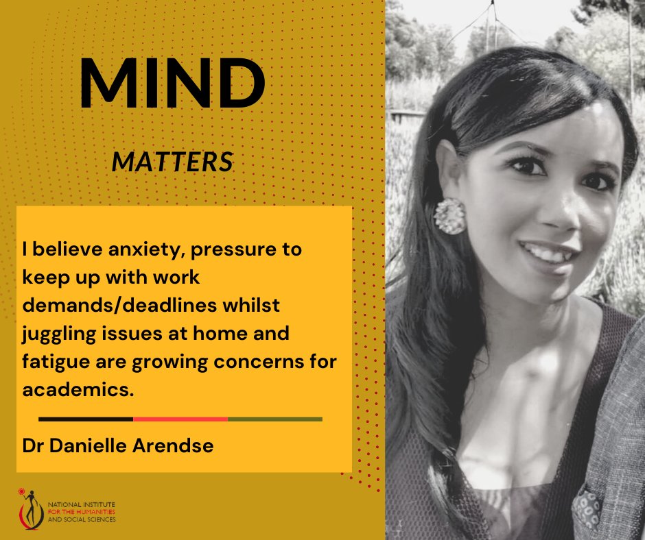 iNIHSS's tweet photo. We asked Psychologist, Dr Danielle Arendse her opinion on what she believes are major causes of stress for academics.

You can read her full response to that, and other questions related to issues around stress as an academic.

Link: https://t.co/xN0deEVvsV https://t.co/0967U00R67