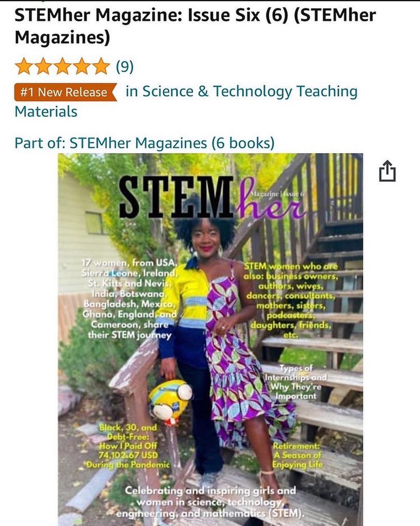 AwakeningSTEM's tweet photo. Thank you STEMHer magazine for the feature ! Get your copy to see so many amazing women in STEM! STEMher Magazine: https://t.co/vqwsAakqYy https://t.co/et2NRmz2OT