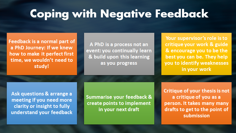 LharaMullins's tweet photo. Coping with negative #Feedback during your #PhD 

@PhDVoice @AcademicChatter #phdlife #Students https://t.co/dHpBe1yfT1