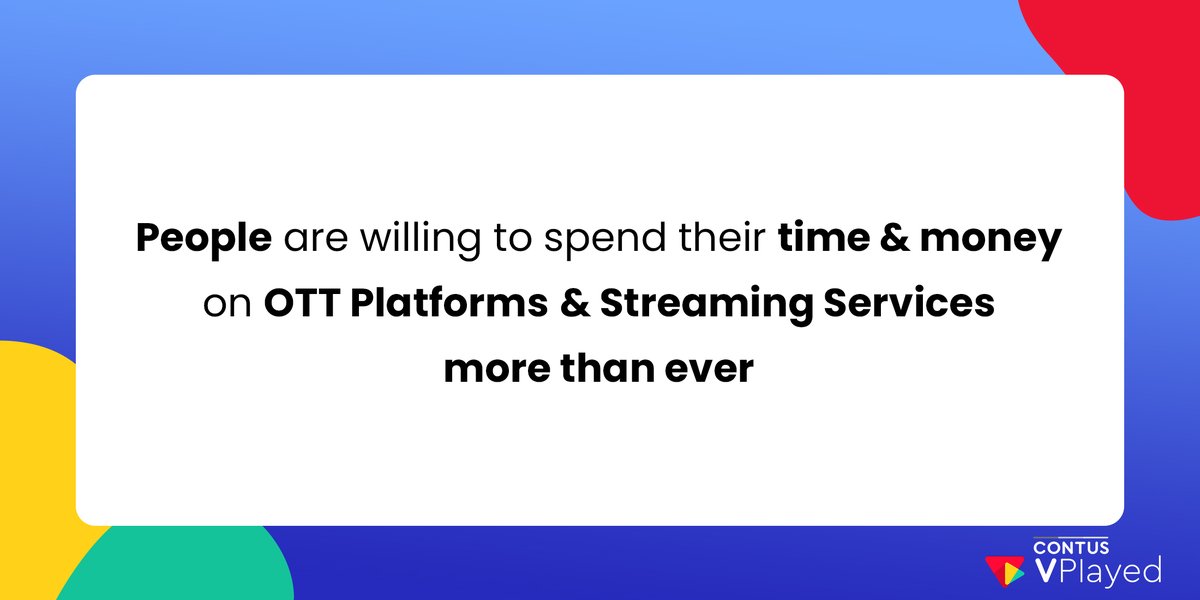 vplayed's tweet photo. The shift in viewing patterns is more obvious now than ever before considering the mountainous growth of streaming platforms worldwide. https://t.co/S3LlPDC0Bb
#ott #ottplatforms #ottplatform #ottplatformsinindia #ottplatformnews #ottplatform2021 #ottsolution #ottsolutions https://t.co/7NIOTb5I60