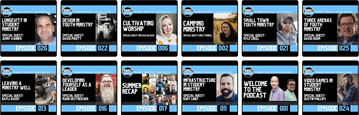talkstudentmin's tweet photo. Looking for inspiration, ideas and tips to equip you for student ministry? We are now 26 weekly episodes on to the Student Ministry Conversations podcast. Come check it out! https://t.co/Vi9YY172B4 https://t.co/gKQUoWIYL4