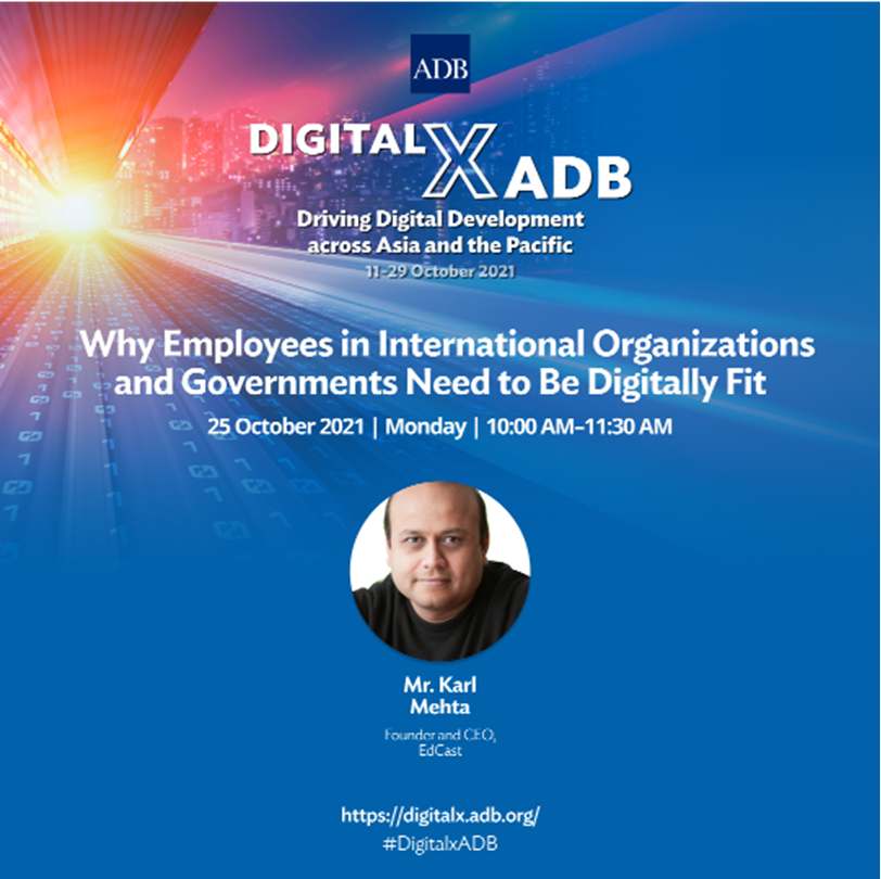 EdCast's tweet photo. EdCast is pleased that our CEO, @Karlmehta - will be speaking at the Asian Development Bank (ADB)'s #DigitalxADB event on 25 October on the nexus of digital technologies, skills, and economic development.π‘
π Register here: https://t.co/bgO0BGM0Yx
#DigitalxADB https://t.co/cTj8bIzwdI