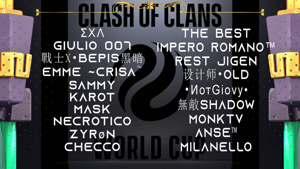 ItalyCoC's tweet photo. @ClashWorldCup S7

Ecco l’ultima parte del Roster svelata! La classe regina! 👑 

Ormai siamo in fermento per la partenza.. il dado è tratto! Pronti a difendere il titolo e a cercare il primo Back2Back della storia! 🔥

#GOGOITALY #DreamingBack2Back https://t.co/RGSoN8ujhM