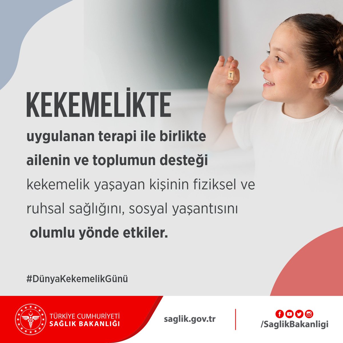 saglikbakanligi's tweet photo. Kekemelikte, uygulanan terapi ile birlikte ailenin ve toplumun desteği kekemelik yaşayan kişinin fiziksel ve ruhsal sağlığını, sosyal yaşantısını olumlu yönde etkiler. #DünyaKekemelikGünü https://t.co/t4CXSroVmN