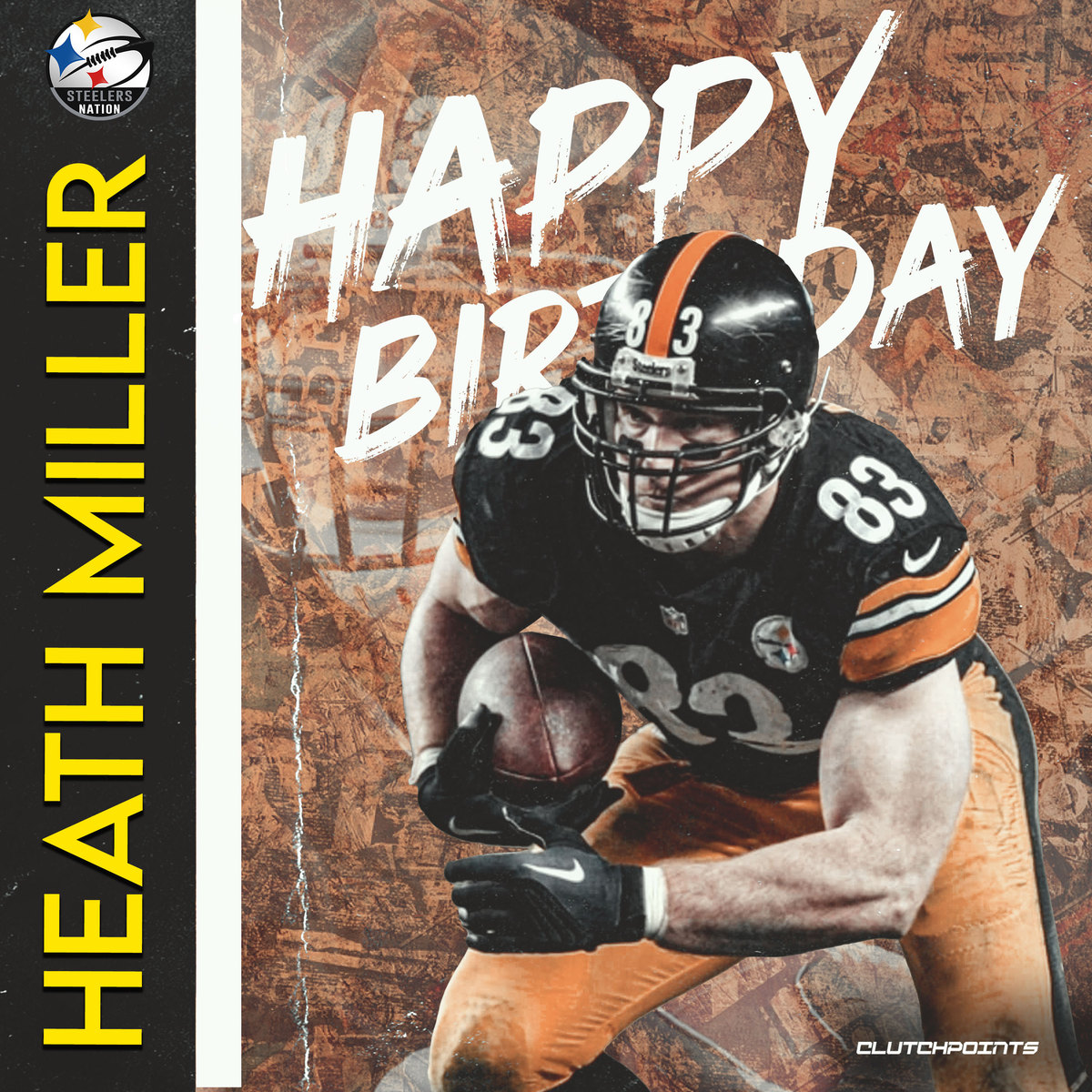 Join Steelers Nation in greeting 2X Super Bowl Champion and 2X Pro Bowler Heath Miller a happy 39th birthday!  