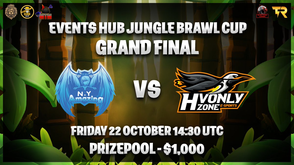 Mackenzro (@mackenzrogaming) on Twitter photo In 1.5 hours <a href="/HvonlyZone/">Hvonly Zone</a> take on <a href="/NYAmazing22/">N.Y Amazing</a> in the Grand Final of the <a href="/eventshubcoc/">Events Hub</a> Jungle Brawl Cup.
See you there!
twitch.tv/mackenzro In 1.5 hours <a href="/HvonlyZone/">Hvonly Zone</a> take on <a href="/NYAmazing22/">N.Y Amazing</a> in the Grand Final of the <a href="/eventshubcoc/">Events Hub</a> Jungle Brawl Cup.
See you there!
twitch.tv/mackenzro