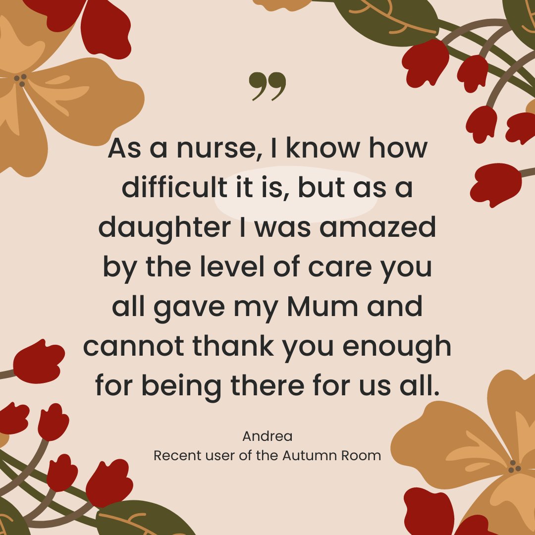 YSHospCharity's tweet photo. Thanks to your donations, we have funded ‘The Autumn Room’ at Scarborough Hospital.
This special room is a homely environment for the patients and their loved ones to spend together at the end of their life.
Read below the wonderful words of a recent user of the room 💛 https://t.co/dYNlDllkUr