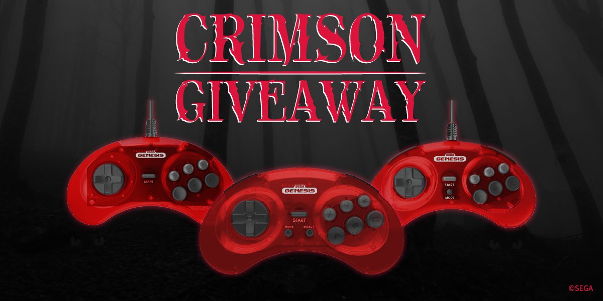 RetroBitGaming's tweet photo. A giveaway that'll make your blood curdle. 🦇  🎃 
3 winners will be chosen to receive a Crimson Red #SEGAGenesis controller in the port of your choice! Enter here all weekend: https://t.co/orHWqb2GEM
.
.
#retrogaming #gaming #SEGA #giveaway #retro https://t.co/K6H9pCfqxo