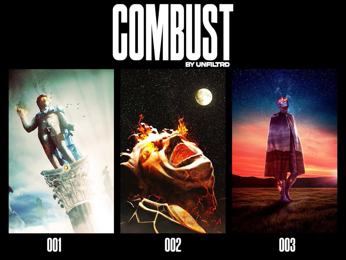 🚨FND DROP🚨

The Complete COMBUST series has now been listed and available to bid on @withFND 

001 - foundation.app/@TheUnfiltrd/~…

002 - foundation.app/@TheUnfiltrd/~…

003 - foundation.app/@TheUnfiltrd/~…

Come and grab yours. 

#NFTCommunity #NFTs #digitalart #NFTdrop