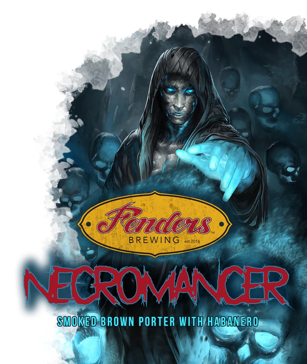fendersbrewing's tweet photo. Don't be scared! Necromancer brown Porter is a very drinkable ale brewed with smoked malt and a dash of habanero pepper. The Necromancer unleashes its nefarious spirit unto the world today. Submit to its will, again and again. #ItsNotEvil #IABeer #PolkCityIA #EnjoyYourRide https://t.co/gz3RUZ2zva