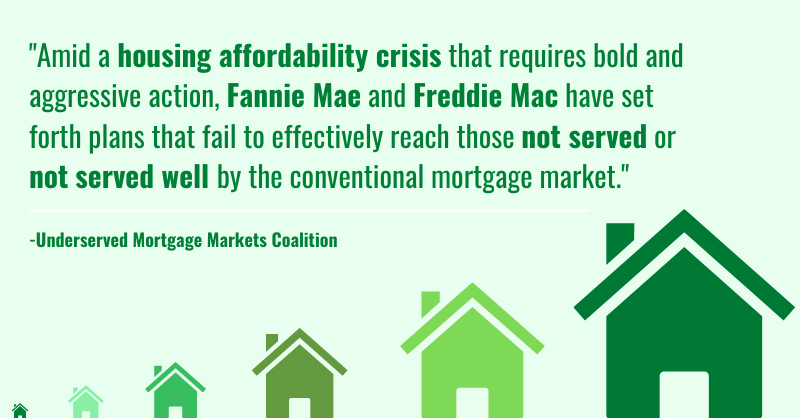 National Community Stabilization Trust (@_ncst) on Twitter photo This May, <a href="/FannieMae/">Fannie Mae</a> and <a href="/FreddieMac/">Freddie Mac</a> submitted their Duty to Serve proposals with the intention to more effectively reach underserved mortgage markets. NCST is part of a newly formed coalition urging the <a href="/FHFA/">U.S. Federal Housing (FHFA)</a> to make them aim higher. #UMMCoalition bit.ly/3lZr7MX This May, <a href="/FannieMae/">Fannie Mae</a> and <a href="/FreddieMac/">Freddie Mac</a> submitted their Duty to Serve proposals with the intention to more effectively reach underserved mortgage markets. NCST is part of a newly formed coalition urging the <a href="/FHFA/">U.S. Federal Housing (FHFA)</a> to make them aim higher. #UMMCoalition bit.ly/3lZr7MX