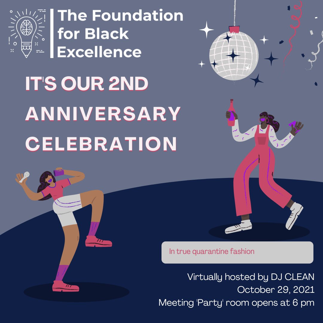 JUST one week to go! Join us as we celebrate 2 years of The Foundation for Black Excellence being "open for good". We will take a walk down memory lane, share some plans for the future, and party with some live music. 

Hosted by DJClean. 

RSVP. Link in Bio.