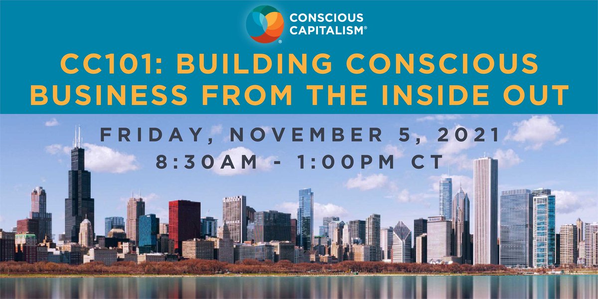 If you want to tap into a larger purpose for doing good through business, cultivate the fundamentals of becoming a conscious leader, use tools and practices to support internal change in the workplace culture, please join us for a CC101 workshop Nov 5th! 
ow.ly/ERRp50GsLTo