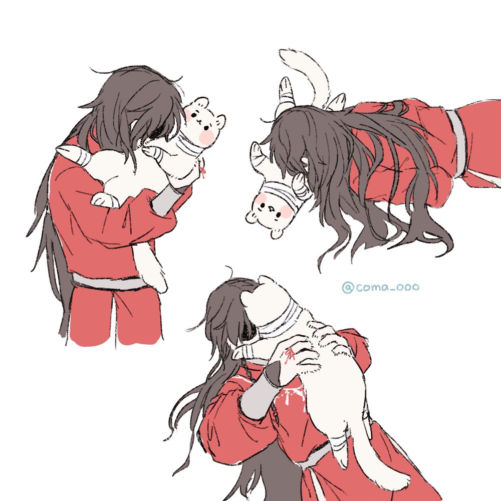 「オコジョ殿下を吸う花城
#天官赐福 #TGCF 」|🌿のイラスト