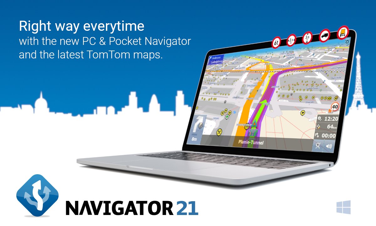 mapfactor's tweet image. PC &amp;amp; Pocket Navigator 21 released!
A new version of PC &amp;amp; Pocket Navigator for Windows or WinCE devices is now available. It includes the professional TomTom map data (version 77 - our edition October 2021).
#GPSNavigation #navigation #maps #windows #gps #navigator