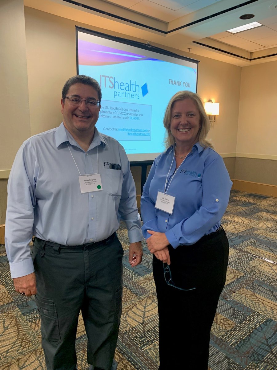 JTSHealthP's tweet photo. The JTS team presented an analytics demo yesterday at #QUAD21. If you missed it, stop by Booth 35 for information. #ghima #jtshealthpartners https://t.co/1faTYeqIWM