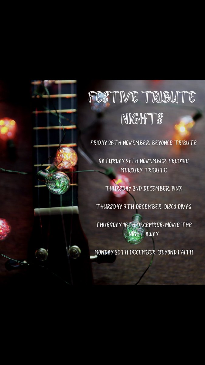 HotelDarlington's tweet photo. We are FULLY BOOKED on all of our party nights! 

BUT we still have our tribute nights available 🎉 

£35 per person! 

Includes a welcome drink, 2 course dinner, live entertainment and disco until midnight🥂✨

To book please phone 01325 365858
#party #tributenight https://t.co/ykmEz2A6A0