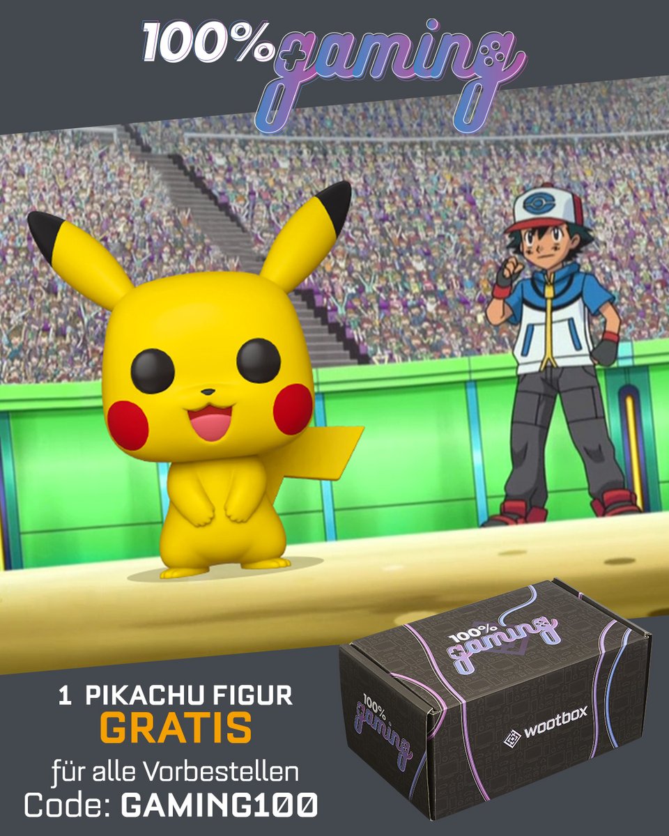 Wootbox_de's tweet photo. Es bleibt nur noch ein Tag um diese Pikachu POP!, mit der 100% Gaming Box einzufangen! 🤩
Benutzt den Code GAMING100 in unserem Shop vor dem 24.10., um von diesem einmaligen Angebot zu profitieren! 👉https://t.co/j0MRH38EXl
#wootbox_de #Pokemon #Gaming https://t.co/pzIewAk34Q