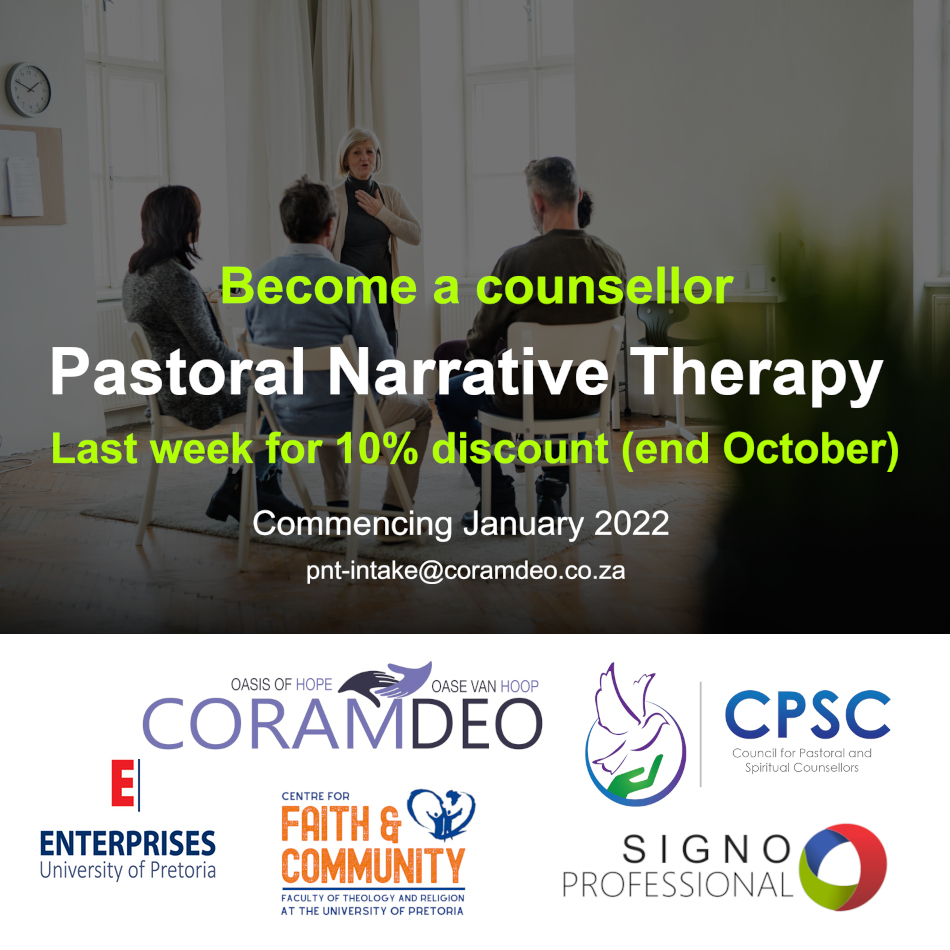 We have a special relationship with members of our narrative therapy community. Coram Deo is one such organisation who promotes narrative practices (applicable to leadership, management or other helping professions). Join in 2022. Discount ends 31 October.