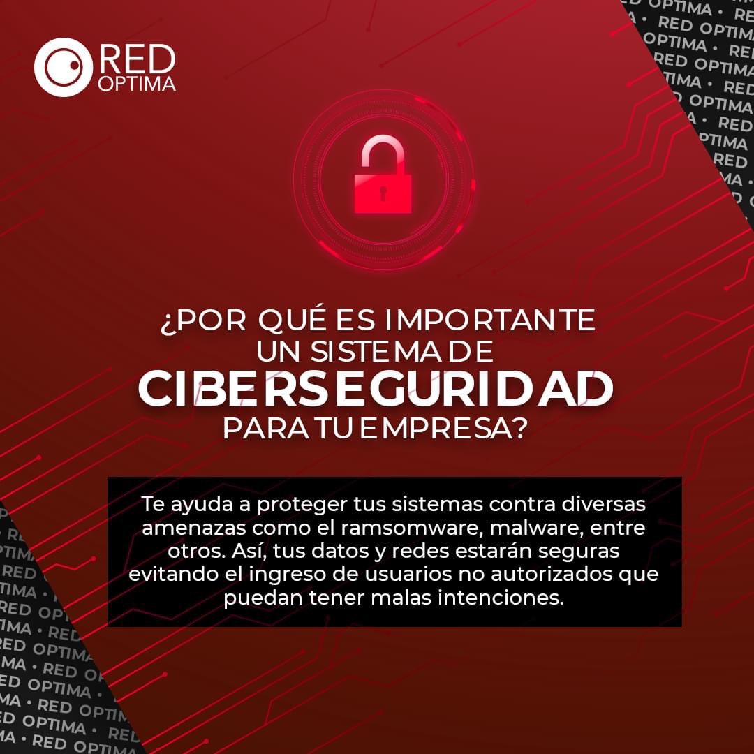 redoptima's tweet photo. ¿POR QUÉ ES IMPORTANTE UN SISTEMA DE CIBERSEGURIDAD PARA TU EMPRESA?
Para más información:
Llamar: 2374 2000
Enviar correo a: info@redoptima.net
#RedOptima #Red #Ciberseguridad #Comunicacion #LANnetwork #RedLAN #LocalAreaNetwork #WAN #LAN #WLAN #NetworkHealthCheck https://t.co/c0ZRa5P9yN