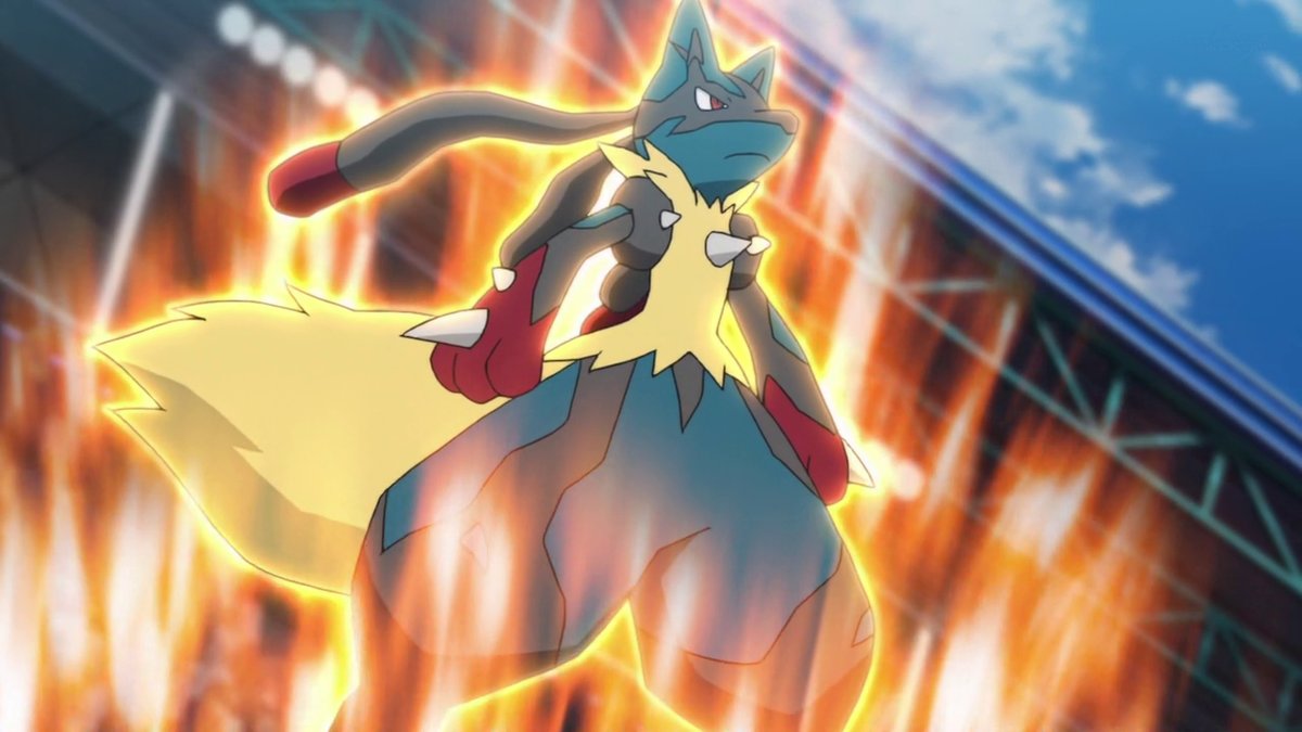 Akilvers's tweet photo. So our Mega Trio:
- Gyarados and Steelix are both snake-like.
- Steelix and Lucario are both Steel type.
- Gyarados and Lucario have similar color schemes.
- They're all related to Kanto (Steelix = Onyx, and Lucario was originally shown in M08 which took place in Kanto). #anipoke https://t.co/dlqHGKhpYd