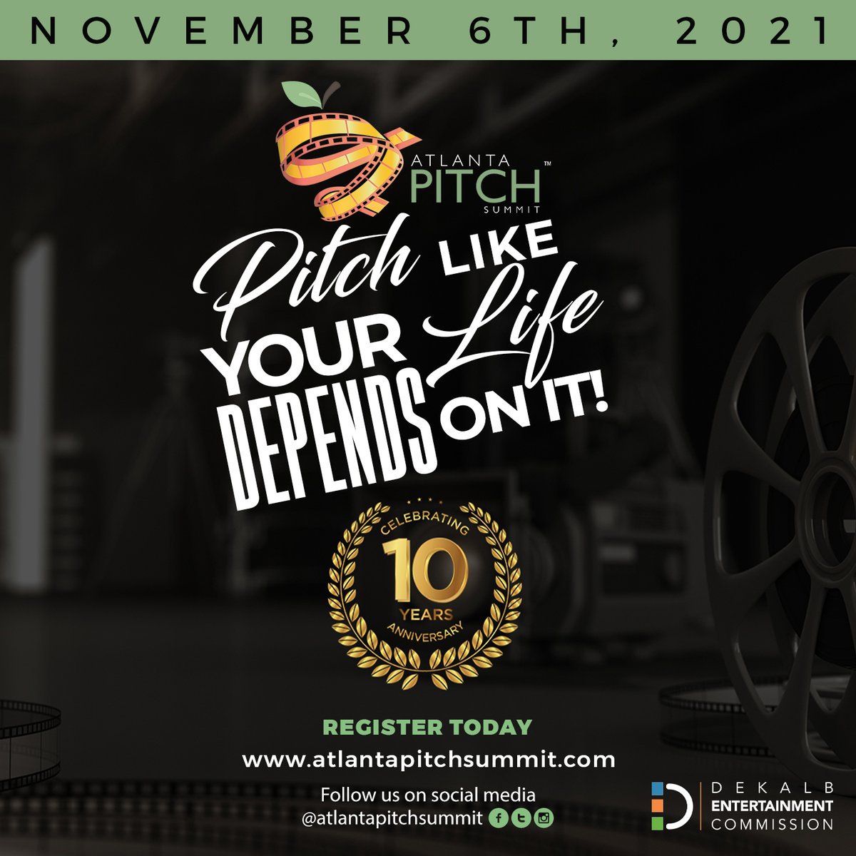 Pitch like your life depends on it! The <a href="/ATLPitchSummit/">Atlanta Pitch Summit</a>, in partnership with DEC, gives aspiring content creators the chance to learn the ropes &amp; pitch their ideas to industry execs. RSVP for this event happening 11/06 atlantapitchsummit.com
#DeKalbFilm #FilmPitch #TVPitch