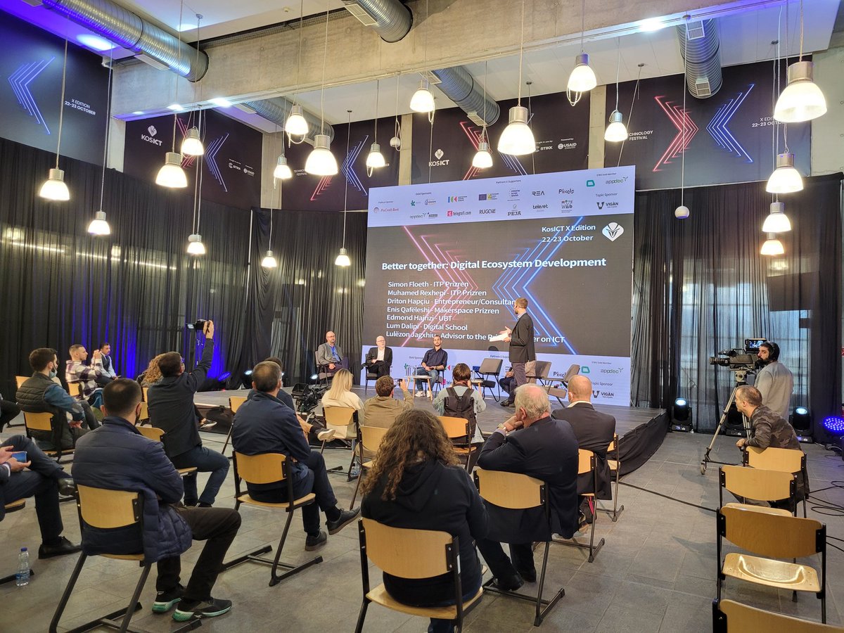 arianitkurti's tweet image. Very good conference with excellent presentations and panels on digital transformation in Kosovo. Great job #stikk team with #kosICTX organisation.