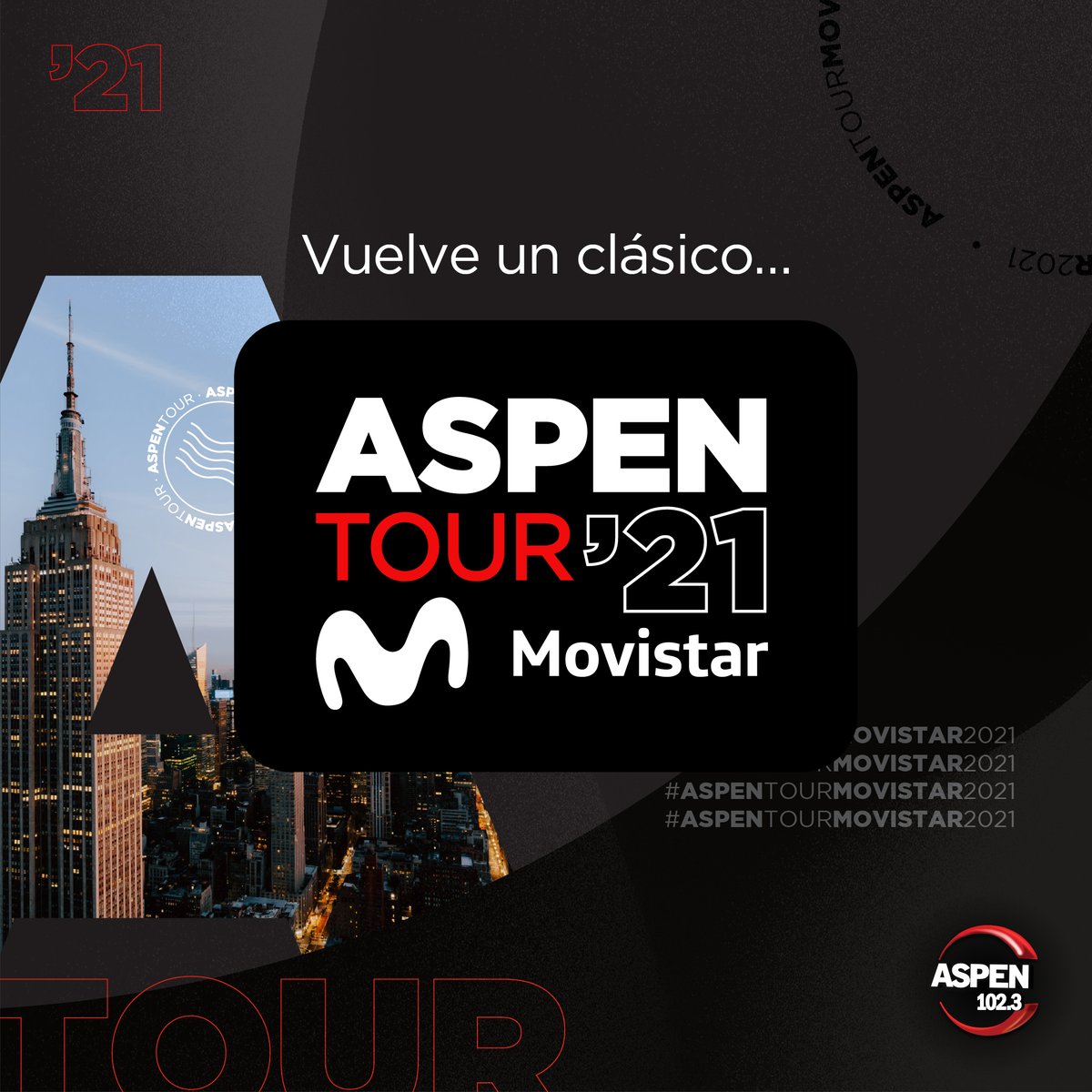 📢 ATENTOS 📢 YA podés participar!
¡Vuelve Genesis y vuelve el ASPEN TOUR! 👏👏👏
▶ ASPEN TOUR MOVISTAR 2021!
✈ 6 de diciembre – "The Last Domino? Tour"
🎧 Entrá en FMASPEN.COM, respondé la trivia y preparate para viajar a Nueva York para ver a Genesis!