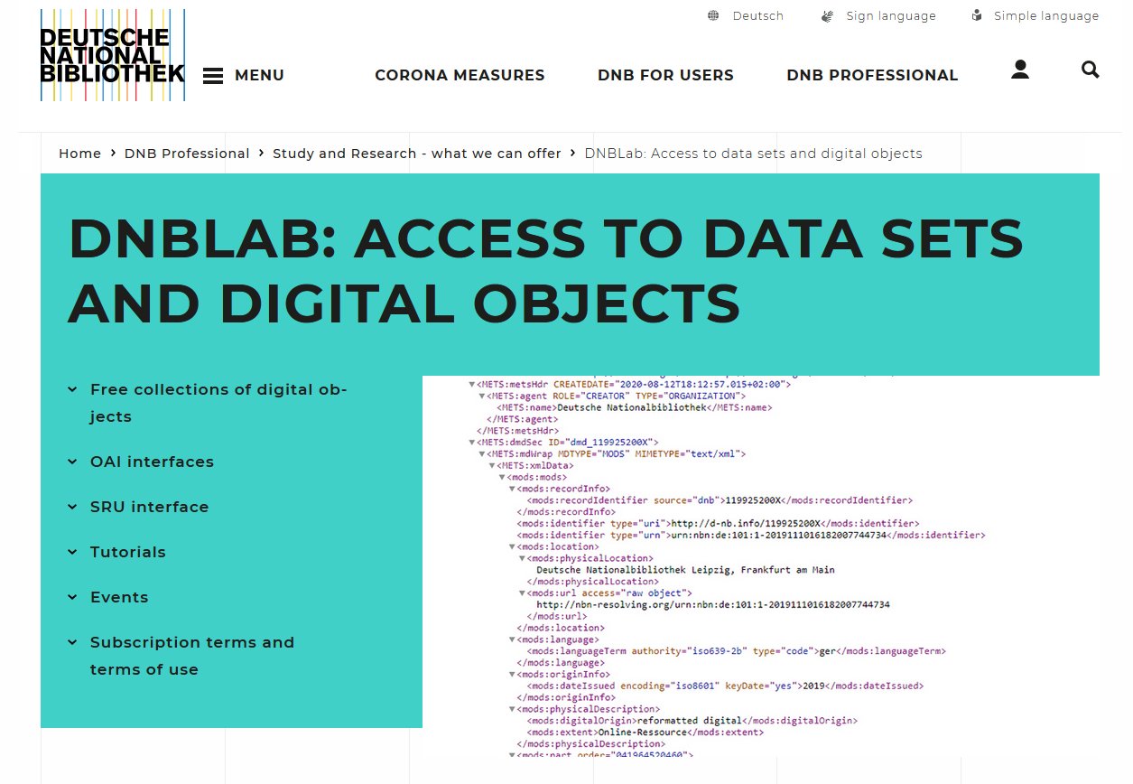 Le BBF on Twitter: ""We can offer the German National Library's entire  holdings of bibliographic and authority data, metadata on individual,  freely available content collections and the use, with certain provisos, of