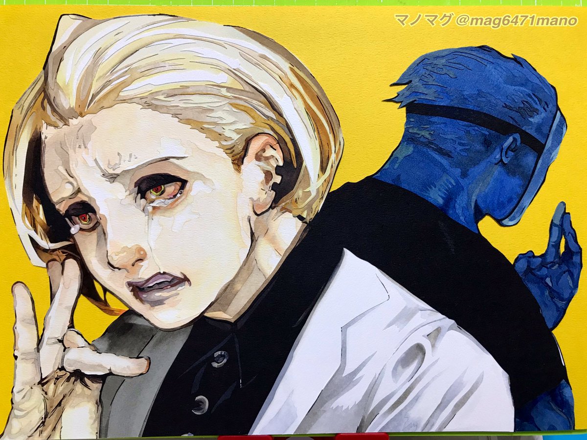 や っと切り絵完成しました 東京喰種のナキとヤモリ かなり難しかったけど頑張ったよ 切り始めから4ヶ月かかってた W 切り絵 カラー切り絵 東京喰種トーキョーグール 東京喰種 ナキ ヤモリ ツイレポ