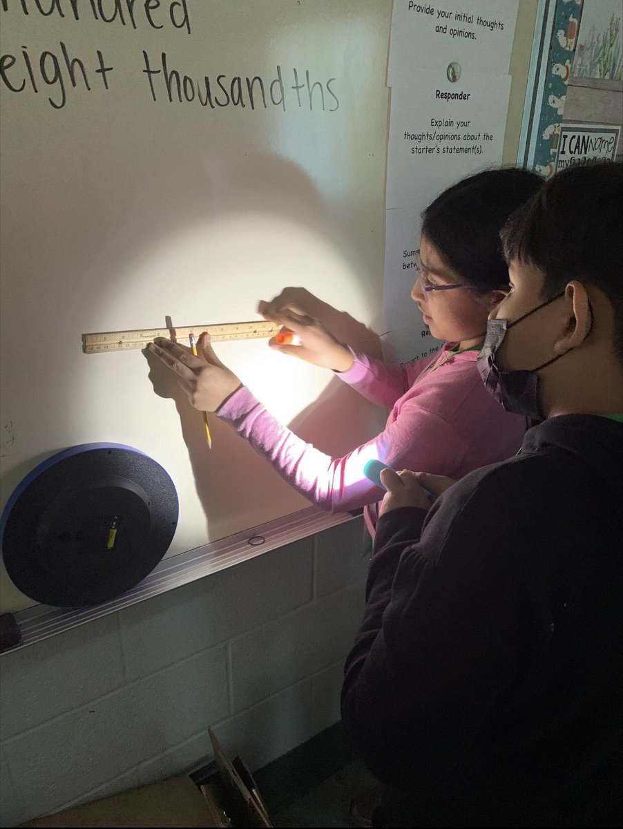 CPES_RCSTN's tweet photo. Students are studying about the brightness of the sun and why it appears so much brighter to us than other stars. To help with this understanding, they are exploring how brightness changes with distance using flashlights and rulers. https://t.co/RAsfA60QXU