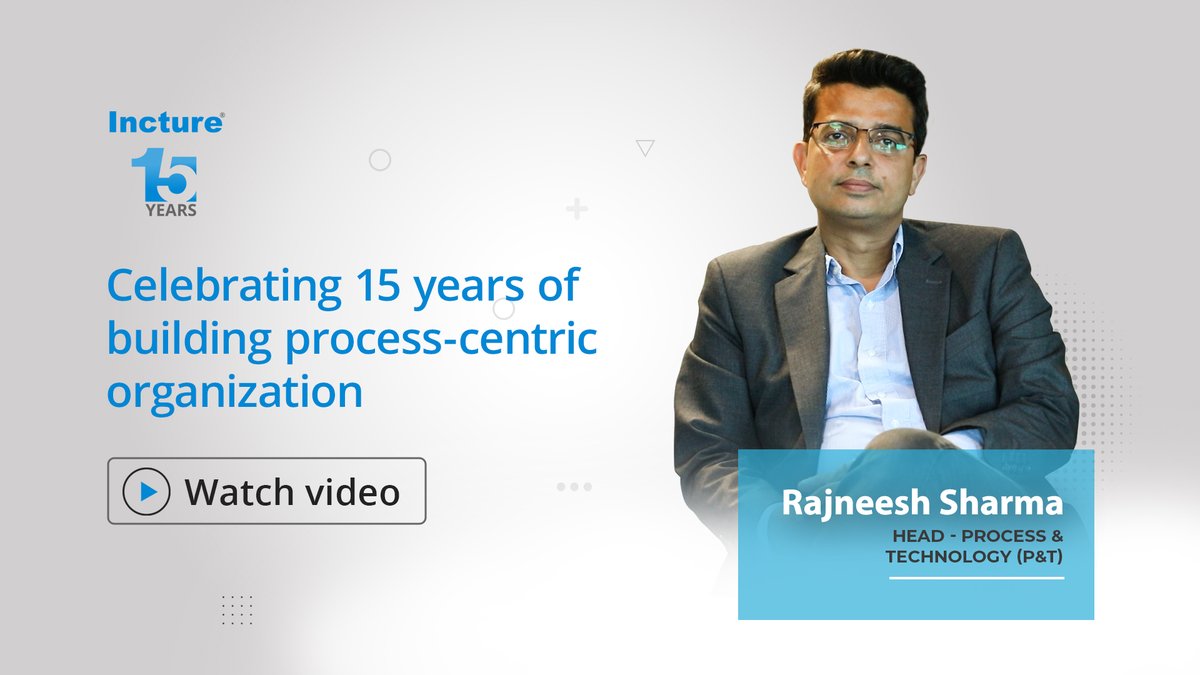 incture's tweet photo. Incture is celebrating 15 years in business. Let's hear from Rajneesh Sharma, Head – Process &amp; Technology, talk about building a process-centric culture within the organization. 

https://t.co/9hnVGSCutH

#incture15 #incturelife https://t.co/iUr0I2T2Uz