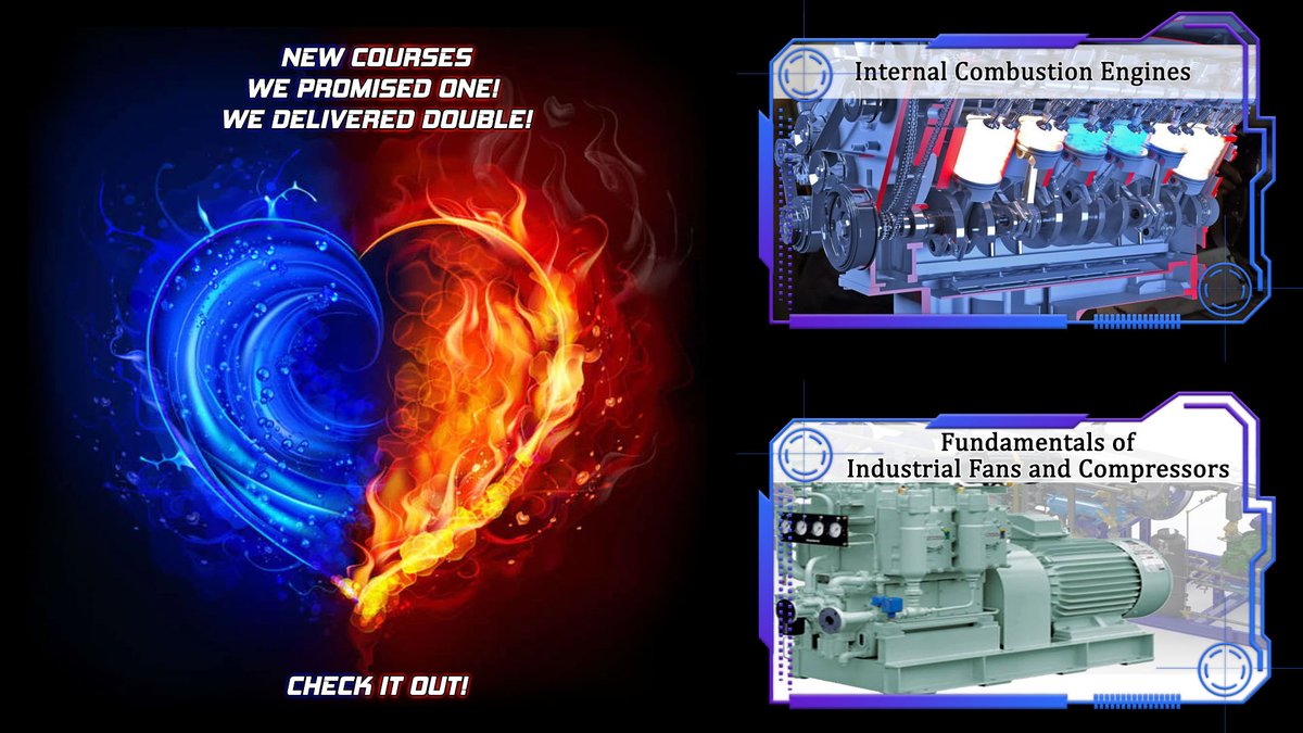EngineeringAca3's tweet image. We just launched two new courses!!! Internal Combustion Engines and Fans &amp;amp; Compressor Machines! Absurd October continues with a 90% Discount! Check them out at engineeringacademy.eu🦸‍♂️ #Engineering  #COURSES
