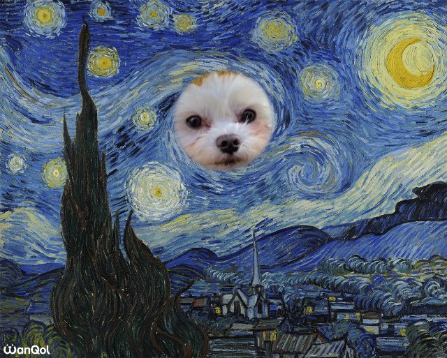 たうてぃー ゴッホの星月夜 世界の名画でひょっこりわん 犬好きさんと繋がりたい T Co kt5ynwuq Twitter