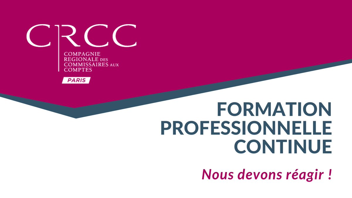 CRCCParis's tweet photo. ⚠️Le @H3C_actu et la @CNCC_audit ont publié conjointement un important #communiqué relatif à la #FormationProfessionnelleContinue.
📆 Au cours de la #périodetriennale 2019-2021, vous avez jusqu’au 31/03/22 pr atteindre : 120h sur 3 ans, 20h/an minimum.
📲https://t.co/dml04OI7SO https://t.co/tO8YoIq0hO