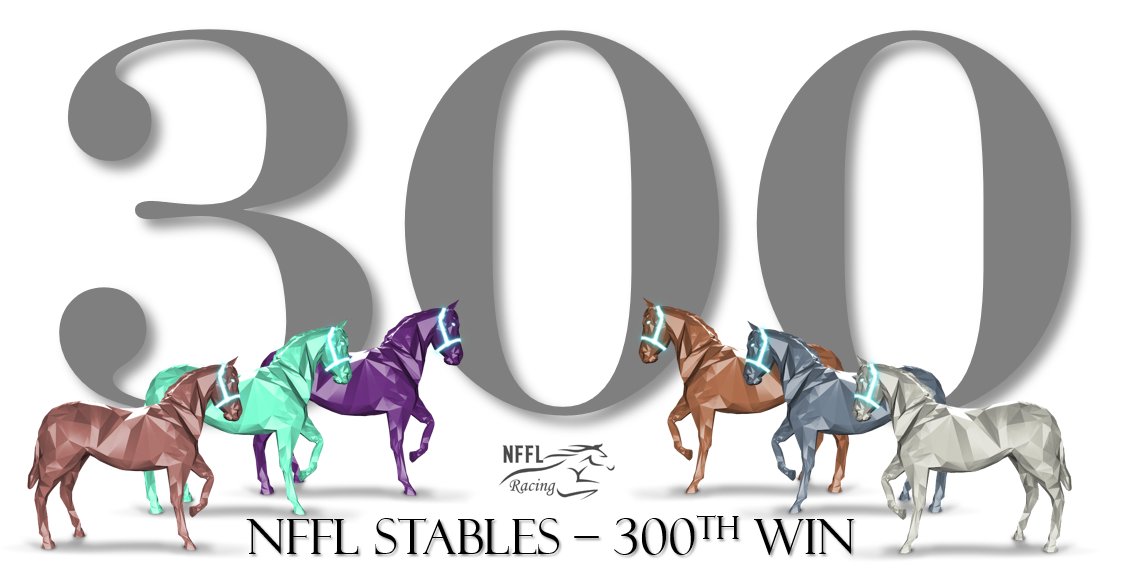 NfflStables's tweet photo. 300 @NfflStables @zed_run wins and counting! Credit for #300 goes to our cornerstone horse, Track Mate, who achieved her 194th win (95th with NFFL Stables)! Let's go! 🐎🏆 https://t.co/QCkQVpJK0N