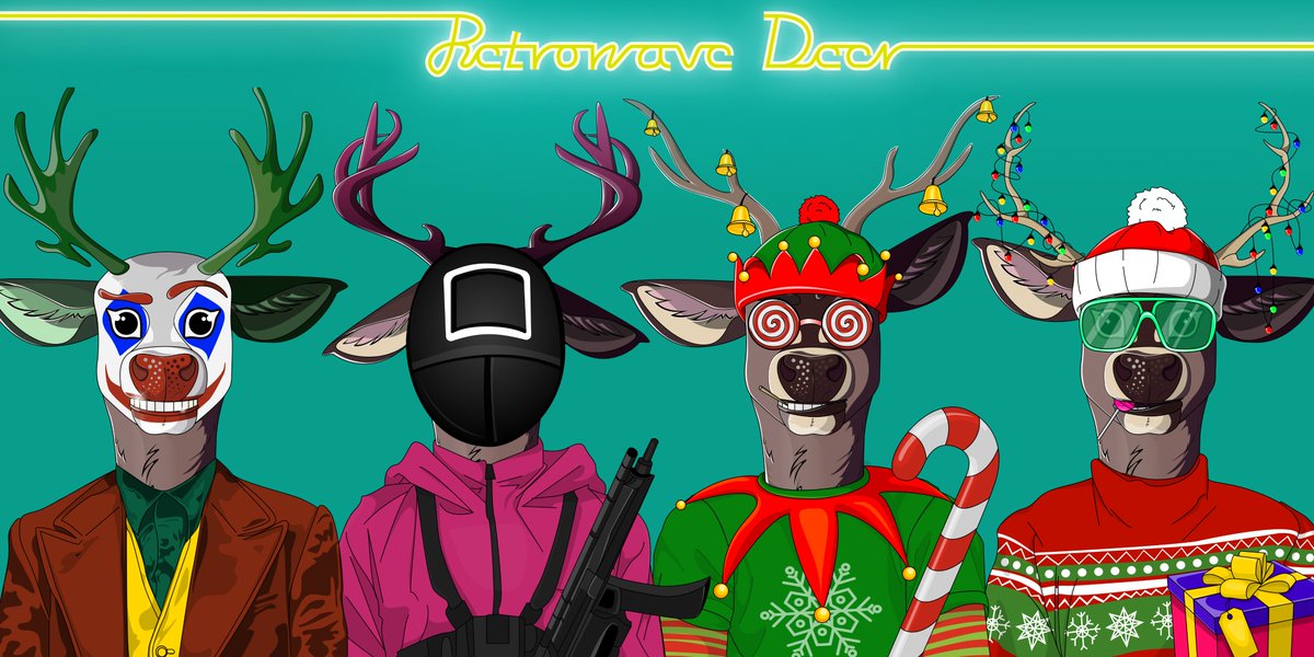 RetrowaveDeer's tweet photo. Hey guys🙂
Which deer do you like more?🎃🎄

Make sure you joined our discord to stay up-to-date on all news 👉 https://t.co/POTuvwkz6m
✨Sale: 23 October 10 PM UTC✨ https://t.co/KdvDg3GE4B