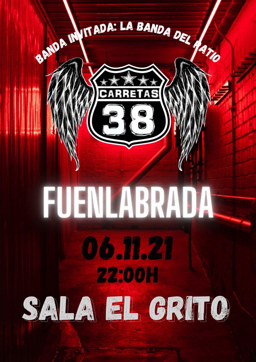 Carretas_38's tweet photo. ¡ESTAMOS DE VUELTA FAMILIA! 

Nos vemos en la sala El Grito de Fuenlabrada el sábado 6 de noviembre a las 22h junto con nuestros compañeros La Banda del Patio 

¿Estáis listos? 🔥🔥🔥 
Os vemos a todos por allí 🤘🏻 https://t.co/N6tWO0x8YC