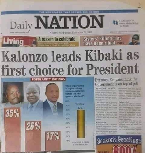 ItsMutai's tweet image. Dear Tangatanga, this was in 2006 a year to 2007 national elections. Kalonzo was leading. He was enjoying the limelight. Then the political season when everyone started campaigning came in. We all know what happened to Kalonzo. Think very hard before upige kifua.
