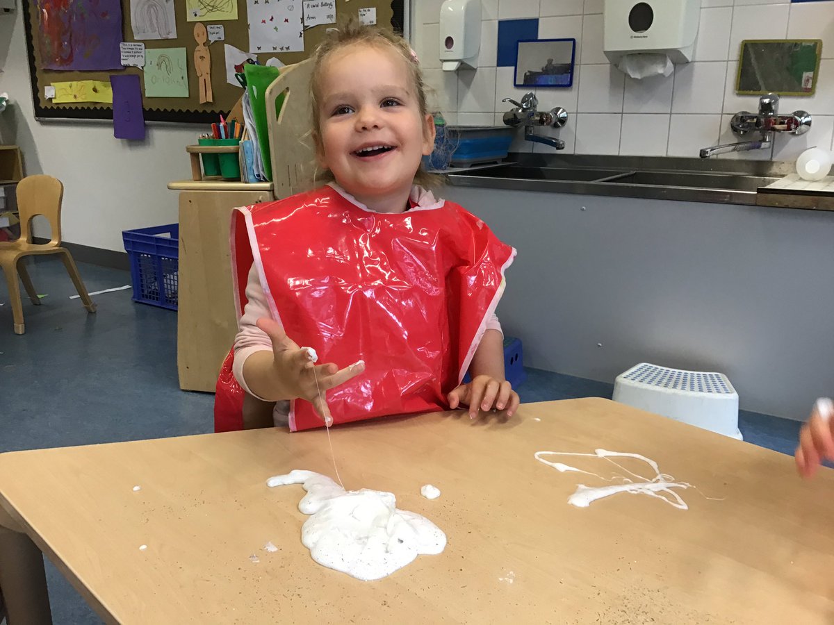 BSNJSV's tweet photo. Look what we made today! Slime is great for fine motor strength development and a fun sensory experience. Glue, bicarbonate of soda and contact lens solution. A super holiday project too! #JSVFS1 #JSVF1 https://t.co/q8KZKwWON6