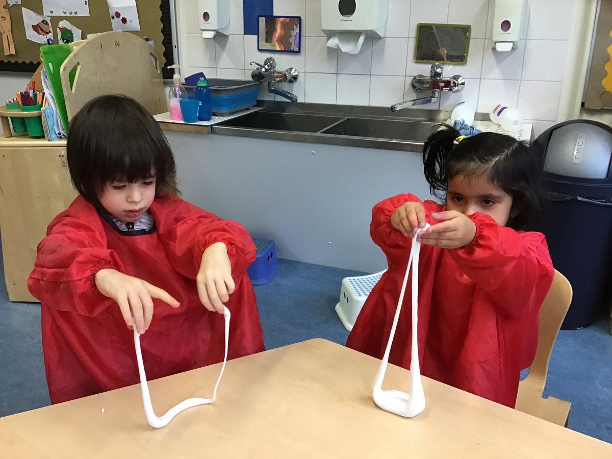 BSNJSV's tweet photo. Look what we made today! Slime is great for fine motor strength development and a fun sensory experience. Glue, bicarbonate of soda and contact lens solution. A super holiday project too! #JSVFS1 #JSVF1 https://t.co/q8KZKwWON6