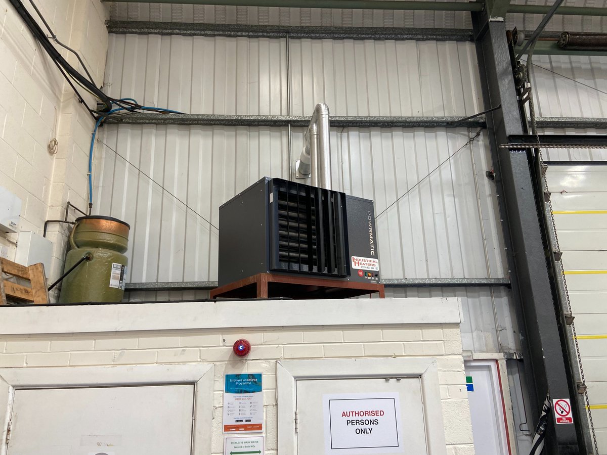 Industheat's tweet photo. Two @powrmatic unit heaters fitted in #Andover #Hampshire this week https://t.co/1wyXH1MkCS