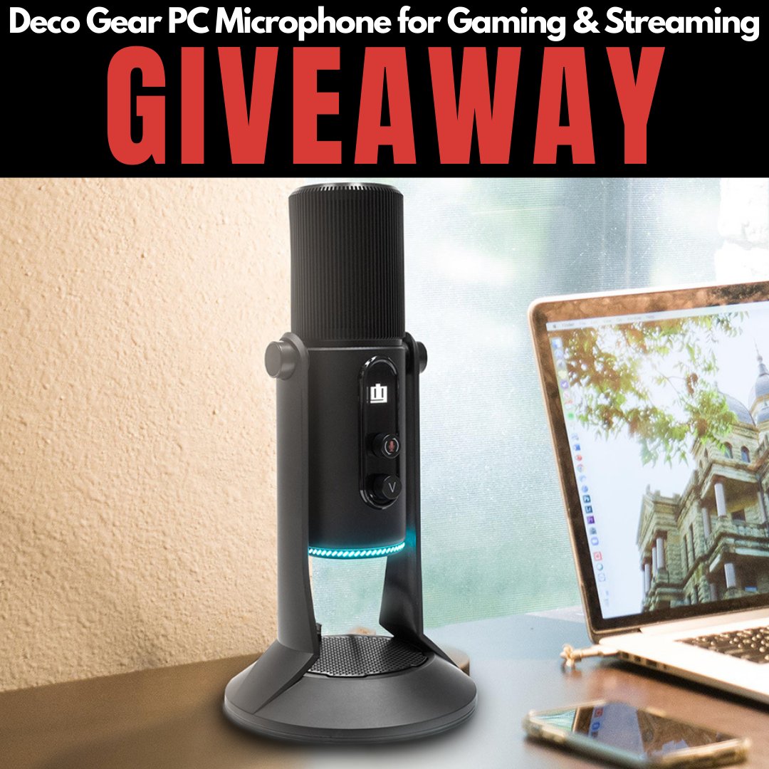 deco_gear's tweet photo. 💥 NEW GIVEAWAY ALERT💥

We are giving away a Deco Gear PC Microphone for Gaming &amp; Streaming!

To enter:
1. MUST FOLLOW US —> @deco_gear
2. RETWEET this post
3. TAG a friend who would love to win! (more tags= more entries)

Winner selected on November 20th!

#gamingmic https://t.co/GFUBa6f41K