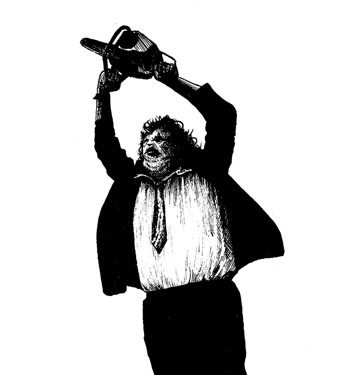 THEERUINER's tweet photo. 21 • Leatherface • Gunnar Hansen • The Texas Chainsaw Massacre • dir. Tobe Hooper
#inktober
#notinktober
#noprompts
#whateverthefuck
#Leatherface
#GunnarHansen
#TheTexasChainsawMassacre
#TobeHooper
#drawing
#pen
#micronpen
#sketch
#sketchbook https://t.co/Aho65bJB7e