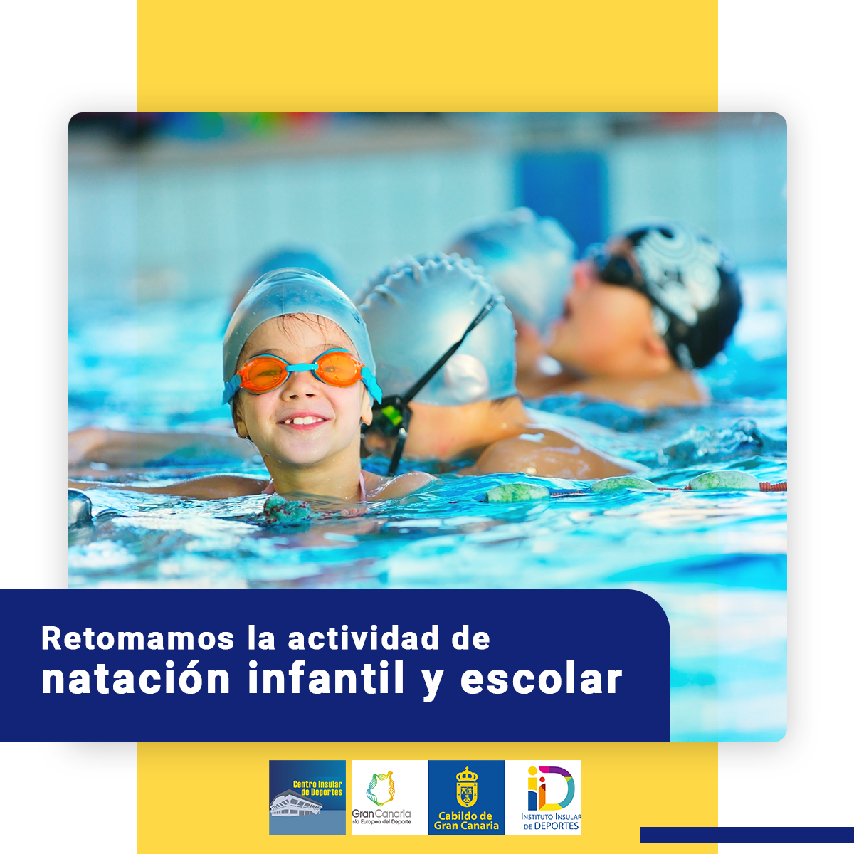 El próximo 2 de noviembre retomamos la actividad de natación infantil y escolar.🤩
Si eras usuario en marzo 2020 tienes hasta el 29 de octubre para gestionar y confirmar la plaza a través de:
928 20 34 28
928 21 95 60
928 20 29 85  cidrenovacion2020@centroinsulardedeportesgc.com
